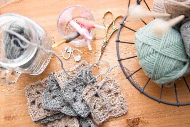 編み物のかぎ針で編んだモチーフのかがり方と編み繋ぎ方 5種 編み物 Com